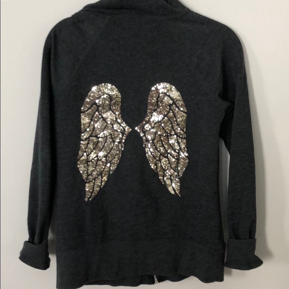 VS gray zip up hoodie